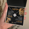 Love Knot Necklace 14K White Gold Finish | 2 | Personalized To My Goddaughter Necklace From Godfather Uncle You Will Never Lose Lion Goddaughter Birthday Gifts Graduation Christmas Gift Box Message Card | teecentury