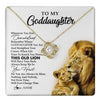 Love Knot Necklace 18K Yellow Gold Finish | 1 | Personalized To My Goddaughter Necklace From Godfather Whenever You Fell Overwhelmed Lion Goddaughter Birthday Christmas Customized Gift Box Message Card | teecentury