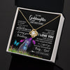 Love Knot Necklace 18K Yellow Gold Finish | 2 | Personalized To My Goddaughter Necklace From Godmother Aunt Butterfly Sometimes Say I Love You Goddaughter Birthday Christmas Custom Gift Box Message Card | teecentury.myshopify
