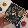 Forever Love Necklace 18K Yellow Gold Finish | 2 | Personalized To My Goddaughter Necklace From Godmother Aunt You Will Never Lose Lion Goddaughter Birthday Gifts Graduation Christmas Gift Box Message Card | teecentury