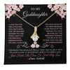 Alluring Beauty Necklace 18K Yellow Gold Finish | 1 | Personalized To My Goddaughter Necklace From Godmother Godfather Love You Little Girl Goddaughter Birthday Jewelry Christmas Customized Gift Box Message Card | teecentury