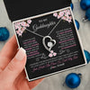 Forever Love Necklace 14K White Gold Finish | 2 | Personalized To My Goddaughter Necklace From Godmother Godfather Love You Little Girl Goddaughter Birthday Jewelry Christmas Customized Gift Box Message Card | teecentury