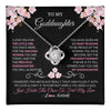 Love Knot Necklace 14K White Gold Finish | 1 | Personalized To My Goddaughter Necklace From Godmother Godfather Love You Little Girl Goddaughter Birthday Jewelry Christmas Customized Gift Box Message Card | teecentury