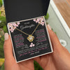 Love Knot Necklace 18K Yellow Gold Finish | 2 | Personalized To My Goddaughter Necklace From Godmother Godfather Love You Little Girl Goddaughter Birthday Jewelry Christmas Customized Gift Box Message Card | teecentury