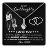 Alluring Beauty Necklace 14K White Gold Finish | 1 | Personalized To My Goddaughter Necklace From Godmother I Love You Little Girl Goddaughter Birthday Christmas Jewelry Customized Gift Box Message Card | teecentury