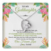 Forever Love Necklace 14K White Gold Finish | 1 | Personalized To My Goddaughter Necklace From Godmother My Sweet Heart Birthday Gift For Goddaughter Valentine's Day Christmas Customized Gift Box Message Card | teecentury