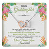 Interlocking Hearts Necklace Stainless Steel & Rose Gold Finish | 1 | Personalized To My Goddaughter Necklace From Godmother My Sweet Heart Birthday Gift For Goddaughter Valentine's Day Christmas Customized Gift Box Message Card | teecentury