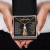 Alluring Beauty Necklace 18K Yellow Gold Finish | 2 | Personalized To My Goddaughter Necklace From Godmother Never Feel You Are Alone Lion Birthday Gift Goddaughter Christmas Customized Gift Box Message Card | teecentury
