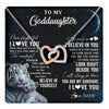 Interlocking Hearts Necklace Stainless Steel & Rose Gold Finish | 1 | Personalized To My Goddaughter Necklace From Godmother Never Forget I Love You White Tiger Goddaughter Birthday Christmas Customized Gift Box Message Card | teecentury