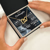 Interlocking Hearts Necklace 18K Yellow Gold Finish | 2 | Personalized To My Goddaughter Necklace From Godmother Never Forget I Love You White Tiger Goddaughter Birthday Christmas Customized Gift Box Message Card | teecentury