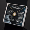 Love Knot Necklace 18K Yellow Gold Finish | 2 | Personalized To My Goddaughter Necklace From Godmother Never Forget I Love You White Tiger Goddaughter Birthday Christmas Customized Gift Box Message Card | teecentury