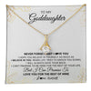 Alluring Beauty Necklace 18K Yellow Gold Finish | 1 | Personalized To My Goddaughter Necklace From Godmother Never Forget That I Love You Goddaughter Birthday Graduation Christmas Customized Gift Box Message Card | teecentury
