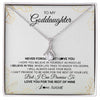Alluring Beauty Necklace | Personalized To My Goddaughter Necklace From Godmother Never Forget That I Love You Goddaughter Birthday Graduation Christmas Customized Gift Box Message Card | teecentury