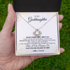 Love Knot Necklace | Personalized To My Goddaughter Necklace From Godmother Never Forget That I Love You Goddaughter Birthday Graduation Christmas Customized Gift Box Message Card | teecentury
