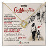 Love Knot Necklace 18K Yellow Gold Finish | 1 | Personalized To My Goddaughter Necklace From Godmother Promise To Love You Goddaughter Birthday Jewelry Graduation Christmas Customized Gift Box Message Card | teecentury