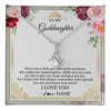 Alluring Beauty Necklace 14K White Gold Finish | 1 | Personalized To My Goddaughter Necklace From Godmother There Was A Little Girl Goddaughter Birthday Gifts Jewelry Christmas Customized Gift Box Message Card | teecentury