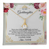Alluring Beauty Necklace 18K Yellow Gold Finish | 1 | Personalized To My Goddaughter Necklace From Godmother There Was A Little Girl Goddaughter Birthday Gifts Jewelry Christmas Customized Gift Box Message Card | teecentury