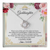 Love Knot Necklace 14K White Gold Finish | 1 | Personalized To My Goddaughter Necklace From Godmother There Was A Little Girl Goddaughter Birthday Gifts Jewelry Christmas Customized Gift Box Message Card | teecentury