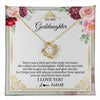 Love Knot Necklace 18K Yellow Gold Finish | 1 | Personalized To My Goddaughter Necklace From Godmother There Was A Little Girl Goddaughter Birthday Gifts Jewelry Christmas Customized Gift Box Message Card | teecentury