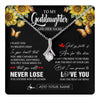 Alluring Beauty Necklace 14K White Gold Finish | 1 | Personalized To My Goddaughter Necklace From Godmother Uncle You Will Never Lose Sunflower Goddaughter Birthday Gifts Christmas Custom Gift Box Message Card | teecentury.myshopify