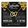 Interlocking Hearts Necklace 18K Yellow Gold Finish | 1 | Personalized To My Goddaughter Necklace From Godmother Uncle You Will Never Lose Sunflower Goddaughter Birthday Gifts Christmas Custom Gift Box Message Card | teecentury.myshopify