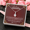 Alluring Beauty Necklace 14K White Gold Finish | 2 | Personalized To My Goddaughter Necklace From Godmother Uncle You'll Always Be My Goddaughter Birthday Christmas Customized Gift Box Message Card | teecentury.myshopify