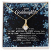 Alluring Beauty Necklace 18K Yellow Gold Finish | Personalized To My Goddaughter Necklace From Godmother Whisper Back I Am The Storm Goddaughter Jewelry Birthday Graduation Christmas Customized Message Card | teecentury