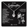 Alluring Beauty Necklace 14K White Gold Finish | 1 | Personalized To My Goddaughter Necklace From Godmother You Are Always In Mine Beautiful Goddaughter Birthday Graduation Christmas With Gift Box Message Card | teecentury