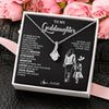 Alluring Beauty Necklace 14K White Gold Finish | 2 | Personalized To My Goddaughter Necklace From Godmother You Are Always In Mine Beautiful Goddaughter Birthday Graduation Christmas With Gift Box Message Card | teecentury