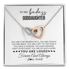 Interlocking Hearts Necklace | Personalized To My Goddaughter Necklace From Godmother You Are Forever Beautiful Goddaughter Birthday Graduation Christmas Customized Gift Box Message Card | teecentury