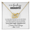 Interlocking Hearts Necklace 18K Yellow Gold Finish | 1 | Personalized To My Goddaughter Necklace From Godmother You Are Forever Beautiful Goddaughter Birthday Graduation Christmas Customized Gift Box Message Card | teecentury