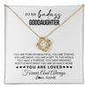 Love Knot Necklace 18K Yellow Gold Finish | 1 | Personalized To My Goddaughter Necklace From Godmother You Are Forever Beautiful Goddaughter Birthday Graduation Christmas Customized Gift Box Message Card | teecentury