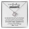Love Knot Necklace | Personalized To My Goddaughter Necklace From Godmother You Are Forever Beautiful Goddaughter Birthday Graduation Christmas Customized Gift Box Message Card | teecentury