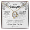 Forever Love Necklace 18K Yellow Gold Finish | Personalized To My Goddaughter Necklace From Godmother You're Braver Stronger Smarter Goddaughter Birthday Christmas Customized Jewelry Gift Box Message Card | teecentury