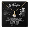 Alluring Beauty Necklace 18K Yellow Gold Finish | 1 | Personalized To My Goddaughter Necklace You Will Never Lose From Godfather Uncle Goddaughter Birthday Gifts Graduation Christmas Gift Box Message Card | teecentury