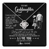 Love Knot Necklace 14K White Gold Finish | 1 | Personalized To My Goddaughter Necklace You Will Never Lose From Godfather Uncle Goddaughter Birthday Gifts Graduation Christmas Gift Box Message Card | teecentury