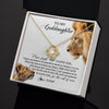 Love Knot Necklace 18K Yellow Gold Finish | 2 | Personalized To My Goddaughter Necklace from Godfather Forget I Love You Lion Jewelry Goddaughter Birthday Graduation Christmas Customized Message Card | teecentury