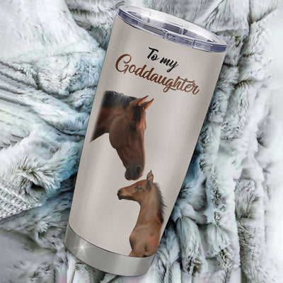 Personalized To My Goddaughter Tumbler From Godmother Stainless Steel Cup This Old Horse Love You Goddaughter Birthday Graduation Christmas Custom Travel Mug | teecentury