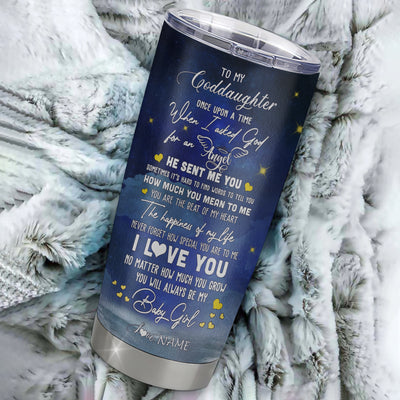 Personalized To My Goddaughter Tumbler From Godmother Uncle Aunt Stainless Steel Cup Polar Bear Never Forget I Love You Godchild Birthday Christmas Travel Mug | teecentury