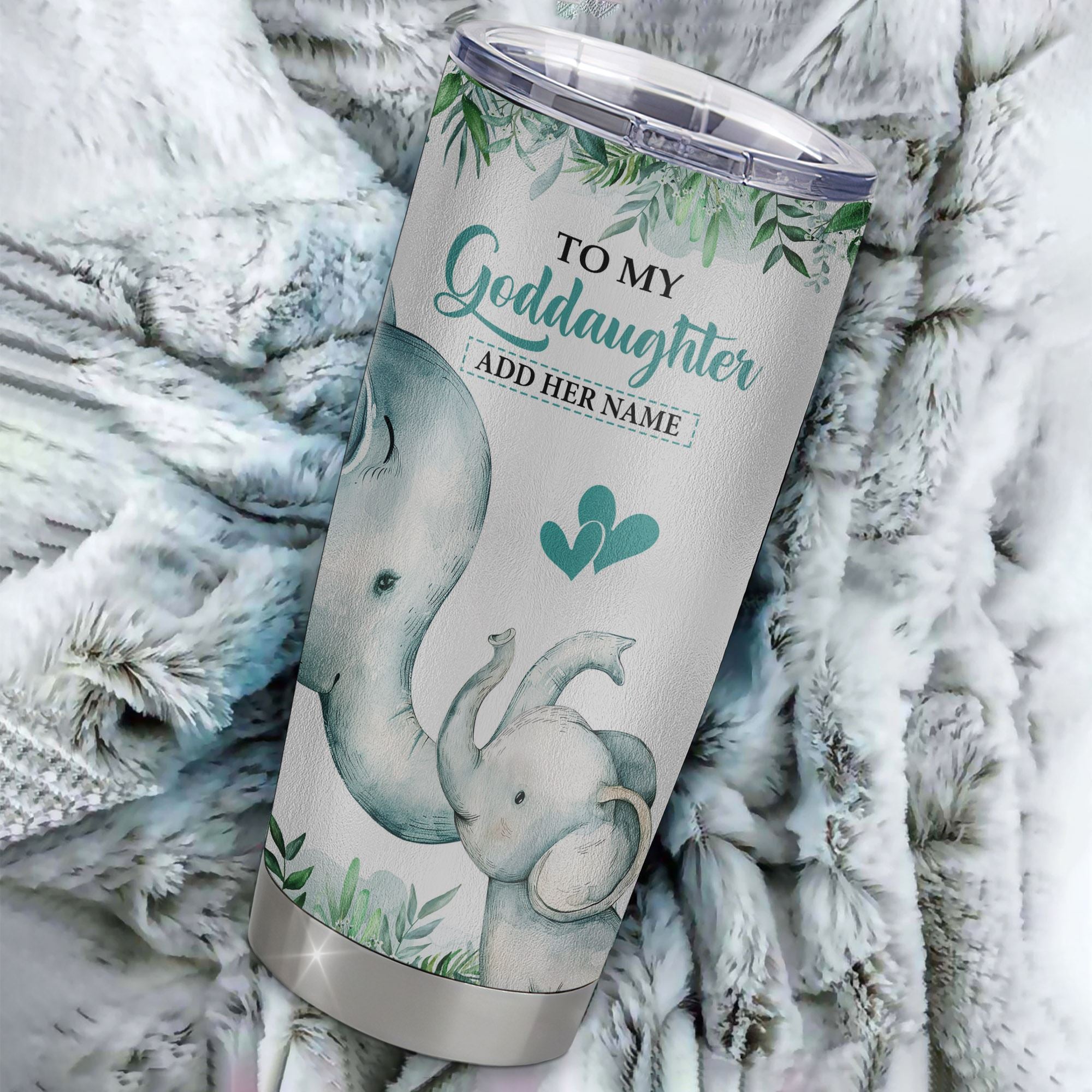 Personalized To My Goddaughter Tumbler From Godmother Uncle You Will Never Lose Elephant Goddaughter Birthday Gifts Christmas Custom Stainless Steel Cup Travel Mug | teecentury