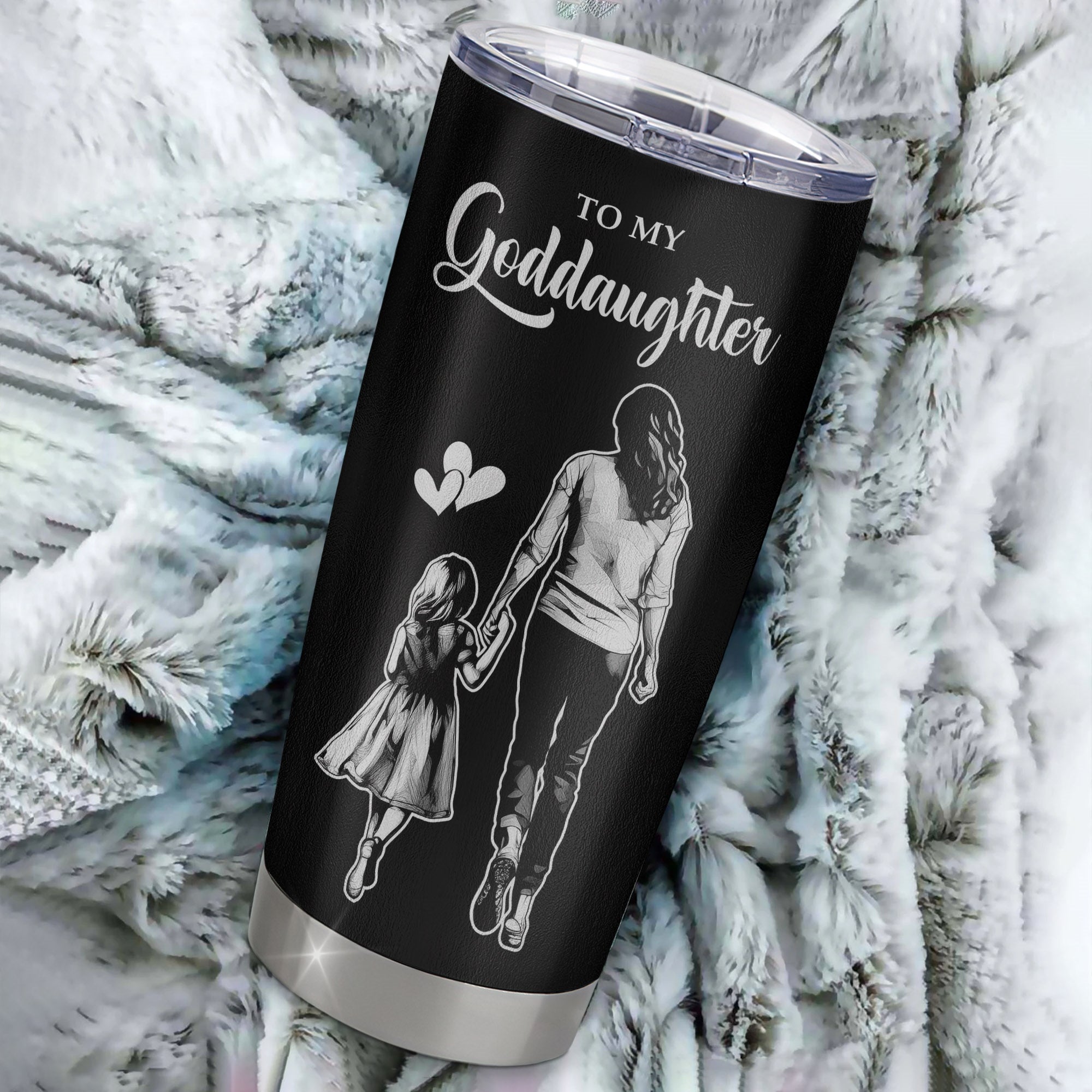 Personalized To My Goddaughter Tumbler Stainless Steel Cup I Love You Forever From Godmother Goddaughter Birthday Gifts Christmas Graduation Custom Travel Mug | teecentury