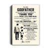 Personalized To My Godfather Canvas From Nephew For All The Times That I Forgot To Thank You Godfather Birthday Fathers Day Christmas Custom Wall Art Print Framed Canvas | teecentury