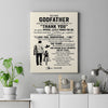 Personalized To My Godfather Canvas From Niece For All The Times That I Forgot To Thank You Godfather Birthday Fathers Day Christmas Custom Wall Art Print Framed Canvas | teecentury