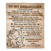 Personalized To My Godmother Gifts Blanket From Goddaughter Elephant My Favorite Godmother Birthday Gifts Mothers Day Christmas Custom Name Fleece Blanket | teecentury