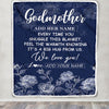 Personalized To My Godmother Gifts Blanket From Niece Nephew Blue Flower Love You Birthday Gifts For Aunt Mothers Day Christmas Godmother Fleece Throw Blanket | teecentury