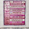 Personalized To My Godmother Gifts Blanket From Niece Nephew Wood My Favorite Aunt Birthday Gifts Mothers Day Christmas Customized Fleece Throw Blanket | teecentury
