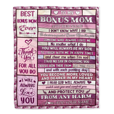 Personalized To My Godmother Gifts Blanket From Niece Nephew Wood Thank You For All Gifts For Aunt Mothers Day Birthday Christmas Fleece Throw Blanket | teecentury