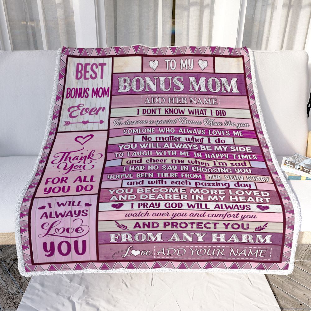 Personalized To My Godmother Gifts Blanket From Niece Nephew Wood Thank You For All Gifts For Aunt Mothers Day Birthday Christmas Fleece Throw Blanket | teecentury