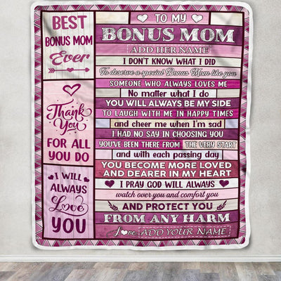 Personalized To My Godmother Gifts Blanket From Niece Nephew Wood Thank You For All Gifts For Aunt Mothers Day Birthday Christmas Fleece Throw Blanket | teecentury
