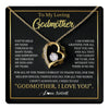 Forever Love Necklace 18K Yellow Gold Finish | 1 | Personalized To My Godmother Gifts Necklace From Niece Nephew Grateful Thank You Aunt Birthday Gifts Mothers Day Christmas Jewelry Gift Box Message Card | teecentury
